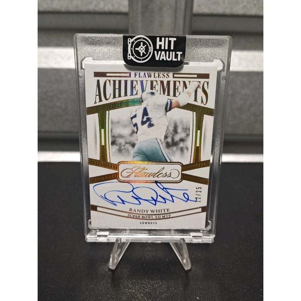 2025 Panini Flawless Randy White On Card Auto /25 Cowboys Achievements FA-RWE
